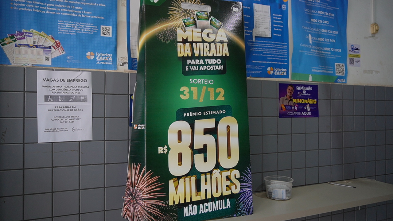 Mega da Virada pode pagar até R$ 1 bilhão, apostas já começaram em Campo Verde