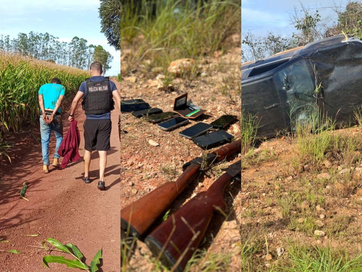 Criminosos mantêm vítimas reféns por 12 horas e são presos após perseguição em MT
