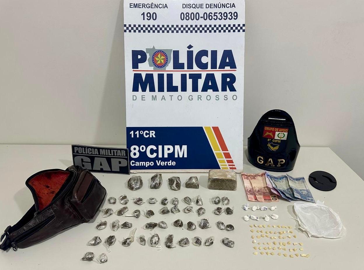 PM prende suspeitos de tráfico de entorpecentes e violência doméstica